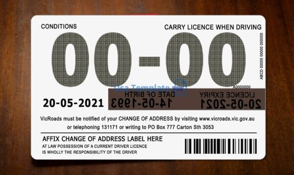 Australia Driving License Template PSD - Image 5