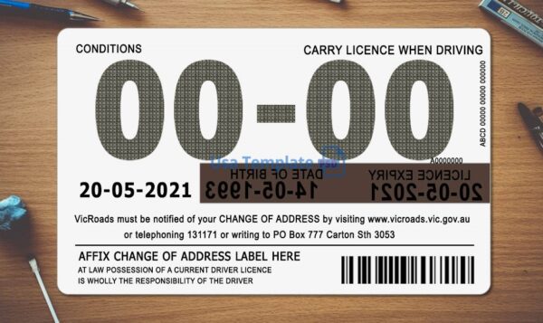 Australia Driving License Template PSD - Image 4