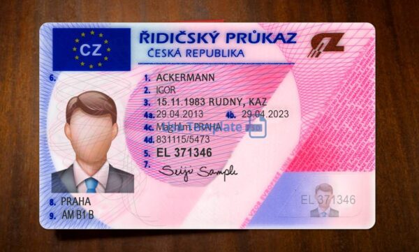 Czech Republic Driving License Template PSD - Image 3