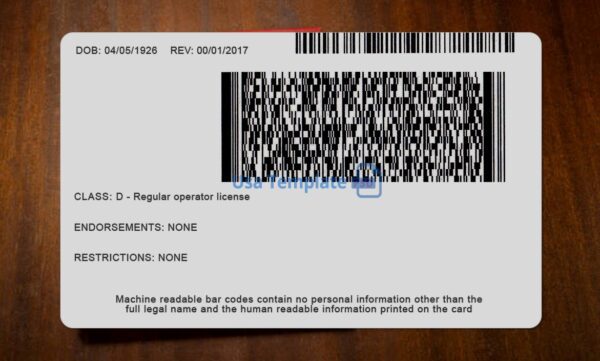 Idaho Driving License Template PSD - Image 5