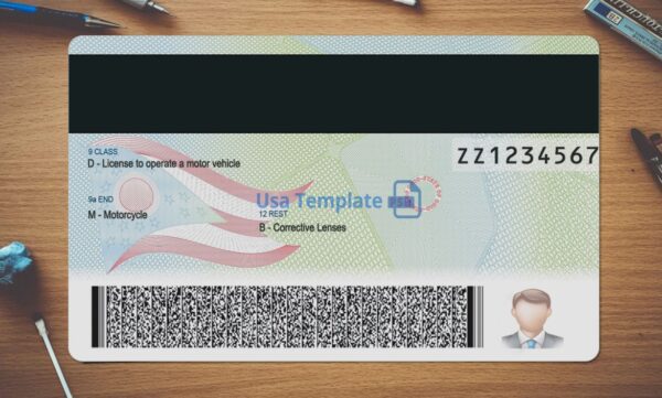Ohio Driving License Template PSD - Image 4
