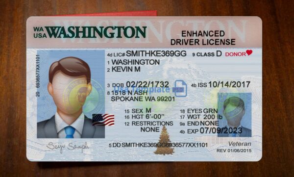 Washington Driving License Template PSD - Image 3