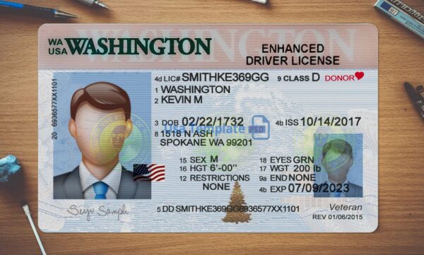 Washington Driving License Template PSD - Image 2