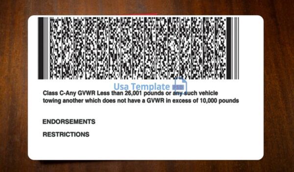 Wyoming Driving License Template PSD - Image 5