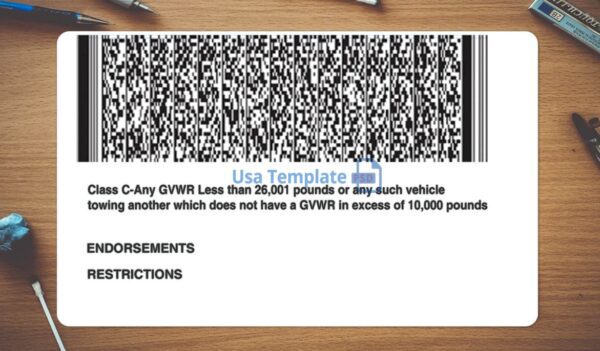 Wyoming Driving License Template PSD - Image 4