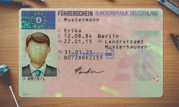 Germany Driving License Template PSD - Image 2