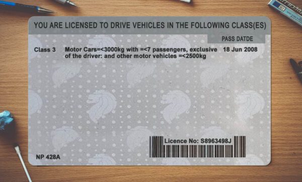 Singapore Driving License Template PSD - Image 4