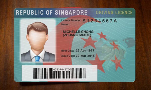 Singapore Driving License Template PSD - Image 3