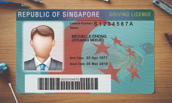 Singapore Driving License Template PSD - Image 2