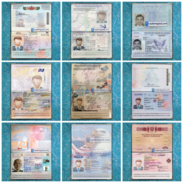 Passport Template: Editable & High-Quality PSD Download