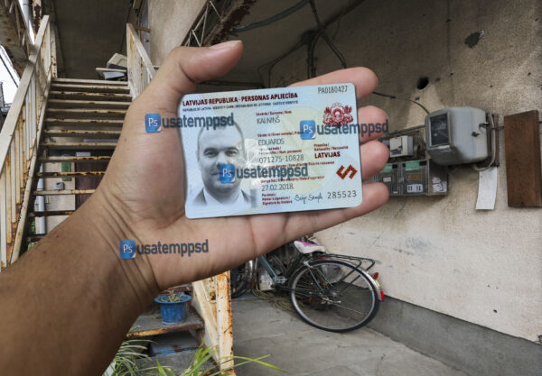 ID card template PSD